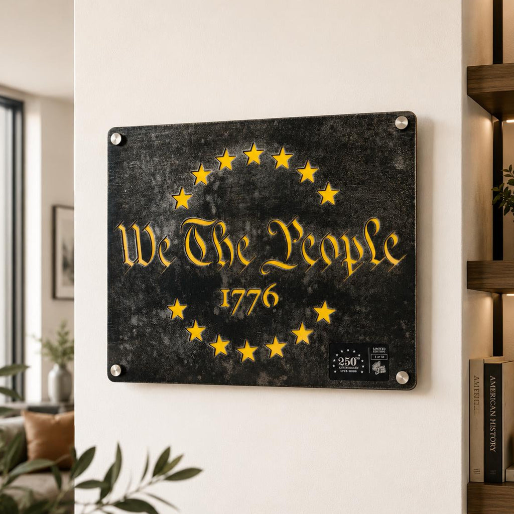"WE THE PEOPLE" Limited Edition Steel Wall Art | 20" x 16" | Made in USA