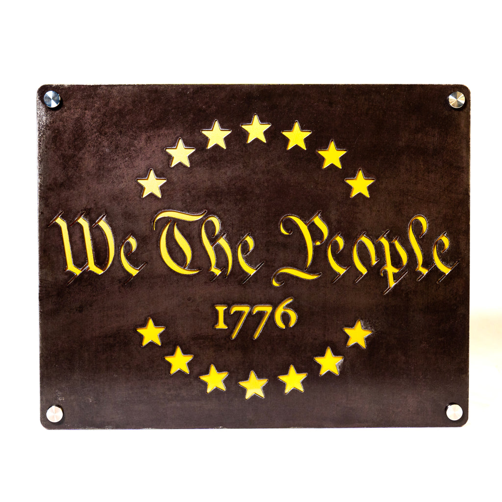 "WE THE PEOPLE" Limited Edition Steel Wall Art | 20" x 16" | Made in USA