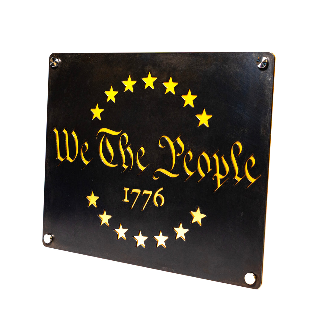 "WE THE PEOPLE" Limited Edition Steel Wall Art | 20" x 16" | Made in USA